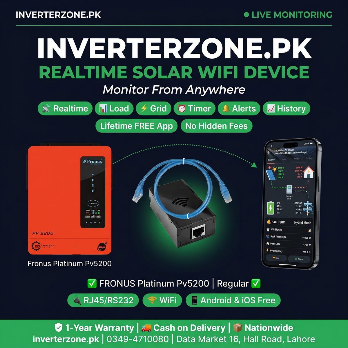 Fronus Platinum Pv5200 Solar WiFi Dongle - Real-Time Solar Monitoring