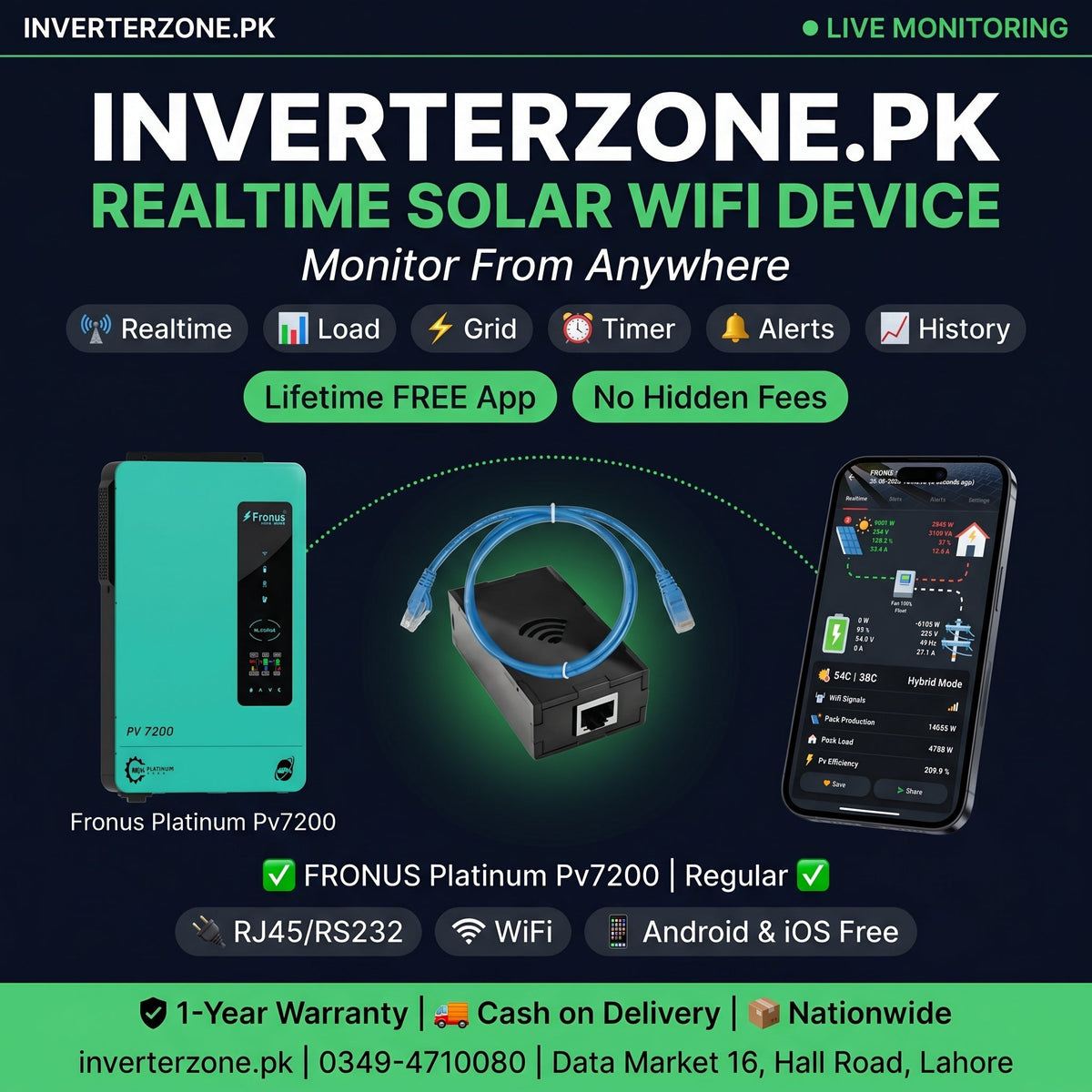 Fronus Platinum Pv7200 Solar WiFi Dongle - Real-Time Solar Monitoring