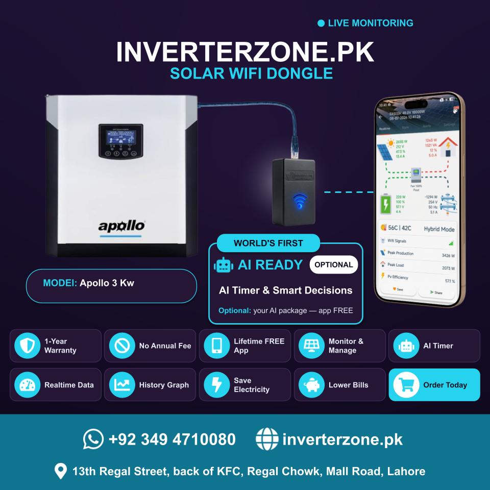 Apollo 3 Kw Solar WiFi Dongle - Real-Time Solar Monitoring