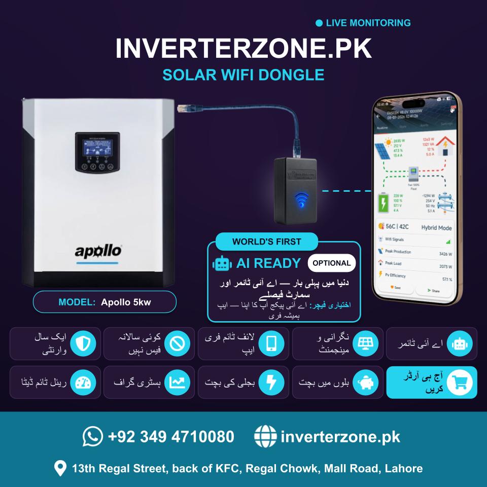 Apollo 5 Kw Solar WiFi Dongle - Real-Time Solar Monitoring