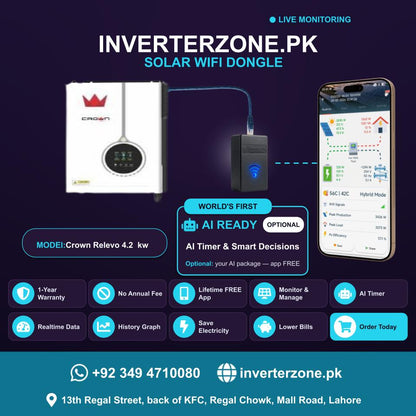 Crown Relevo 4.2 kw Solar WiFi Dongle - Real-Time Solar Monitoring
