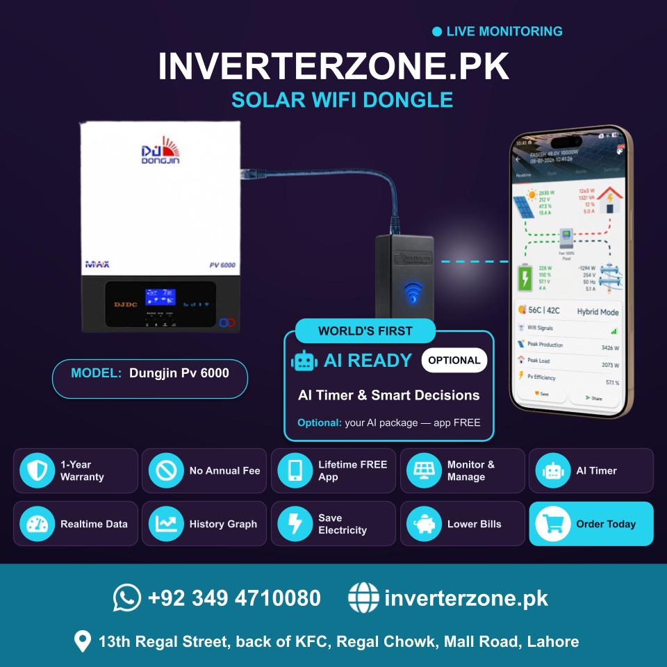 Dungjin Pv 6000 Solar WiFi Dongle - Real-Time Solar Monitoring