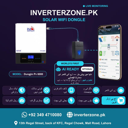 Dungjin Pv 6000 Solar WiFi Dongle - Real-Time Solar Monitoring