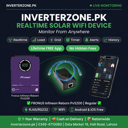 Fronus Infineon Pv5200 Solar WiFi Monitoring Dongle – Realtime monitoring via free Android & iOS app | inverterzone.pk