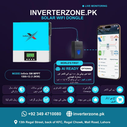 Infinix SM MPPT 1500-12 (1.5KW) Solar WiFi Dongle - Real-Time Solar Monitoring