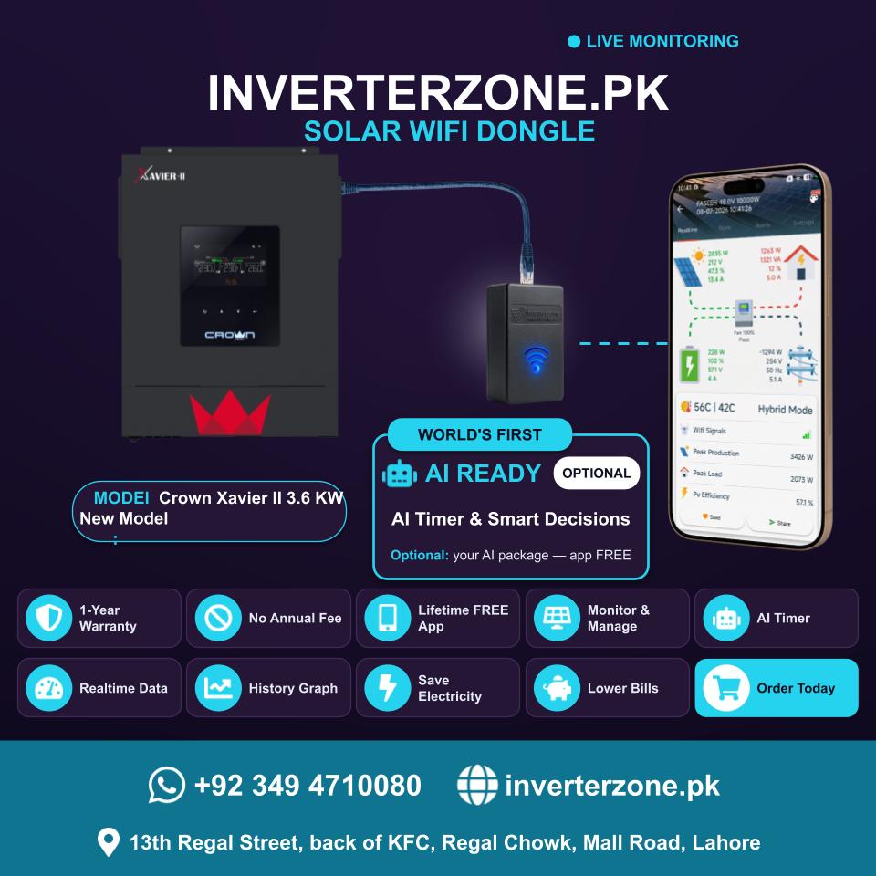Crown Xavier II 3.6 KW New Model Solar Wifi Dongle Special Model