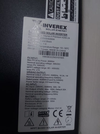 Inverex Veyron II Premium 4200-24 PV8000 IP54 Solar WiFi Dongle - Real-Time Solar Monitoring