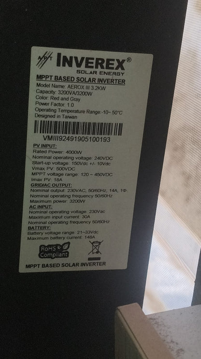 Inverex Aerox III 3.2KVa Solar WiFi Dongle - Real-Time Solar Monitoring