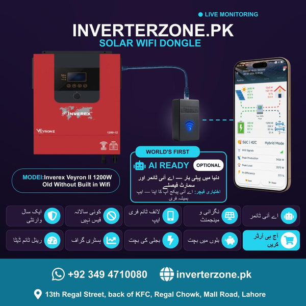 Inverex Veyron II 1200W Old Without Built in Wifi Solar WiFi Dongle - Real-Time Solar Monitoring