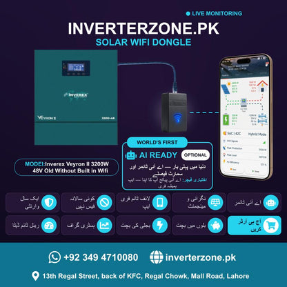 Inverex Veyron II 3200W 48V Old Without Built in Wifi Solar WiFi Dongle - Real-Time Solar Monitoring