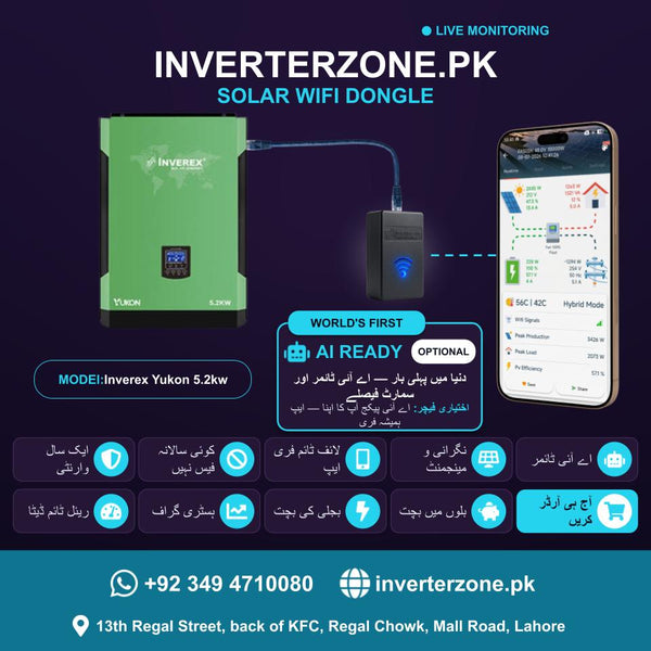 Inverex Yukon 5.2 KW Solar WiFi Dongle - Real-Time Solar Monitoring