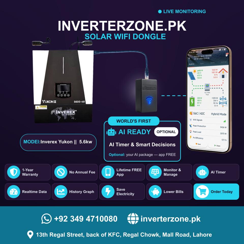 Inverex Yukon II 5.6 KW Solar WiFi Dongle - Real-Time Solar Monitoring
