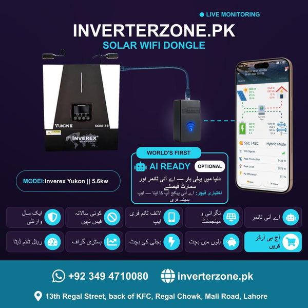 Inverex Yukon II 5.6 KW Solar WiFi Dongle - Real-Time Solar Monitoring