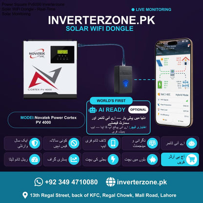 Novatek Power Cortex PV 4000 Solar WiFi Dongle - Real-Time Solar Monitoring