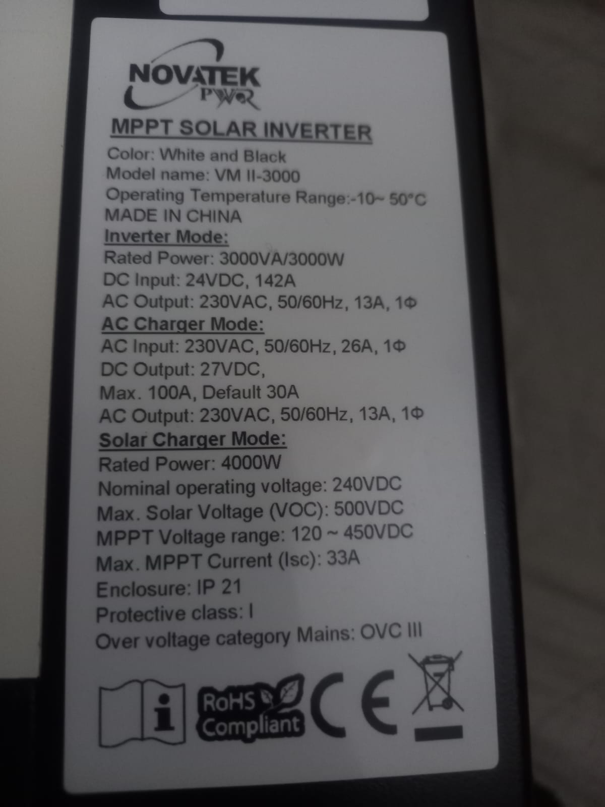 Novatek Power Cortex PV 4000 Solar WiFi Dongle - Real-Time Solar Monitoring