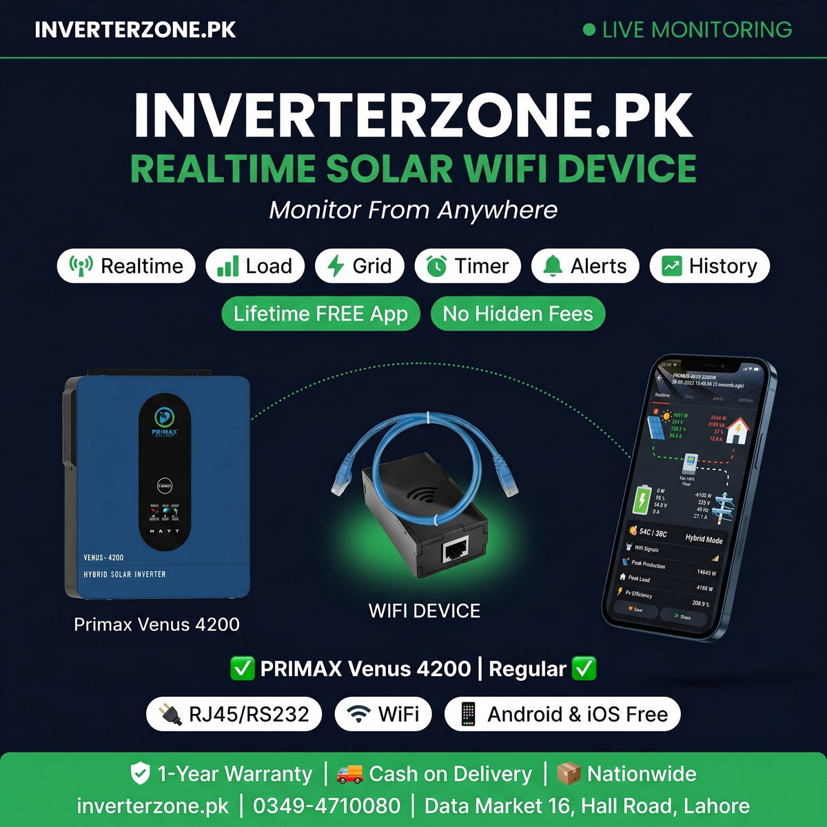 Primax Venus 4200 Solar WiFi Dongle - Real-Time Solar Monitoring