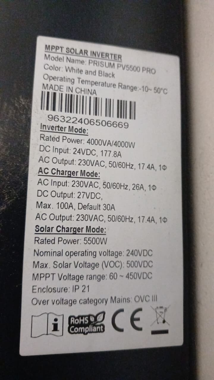 Suntrix PV5500 Pro Inverterzone WiFi Dongle