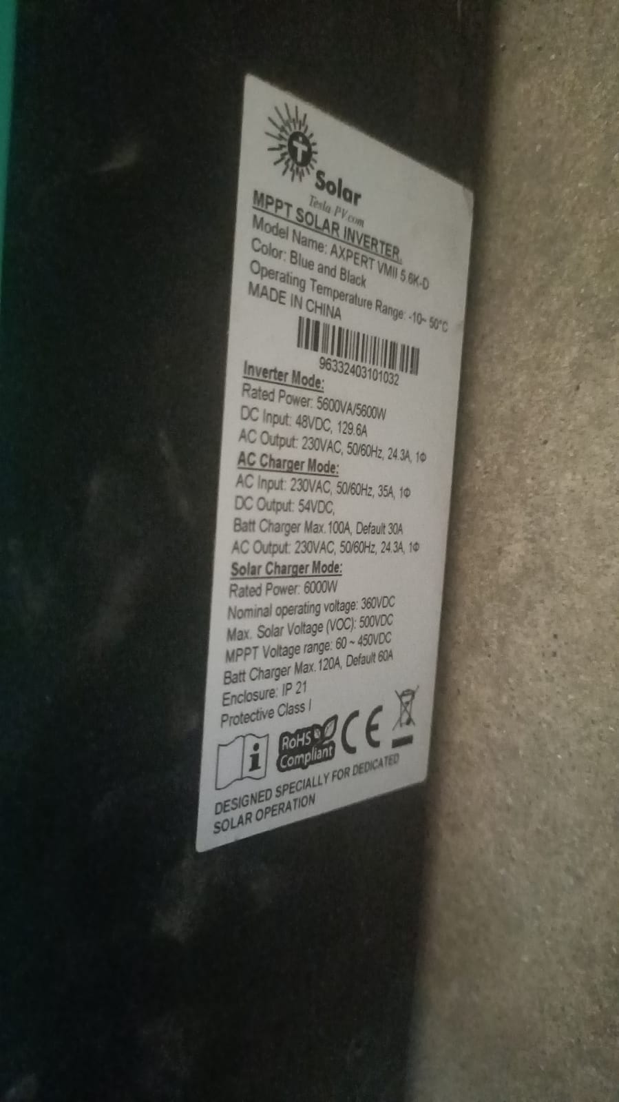 Tesla VM-II 5KW-48V Solar WiFi Dongle - Real-Time Solar Monitoring