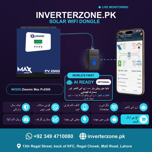 Ziewnic Max Pv2500 Solar WiFi Dongle - Real-Time Solar Monitoring