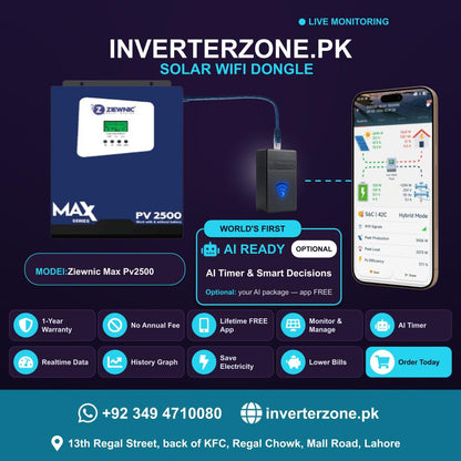 Ziewnic Max Pv2500 Solar WiFi Dongle - Real-Time Solar Monitoring