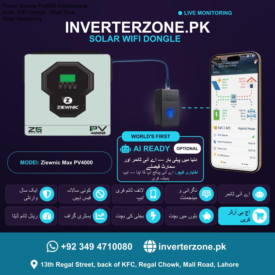 Ziewnic Max Pv4000 Solar WiFi Dongle - Real-Time Solar Monitoring