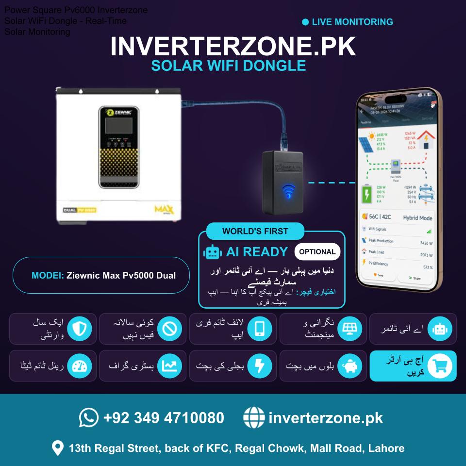 Ziewnic Max Pv5000 Dual Solar WiFi Dongle - Real-Time Solar Monitoring