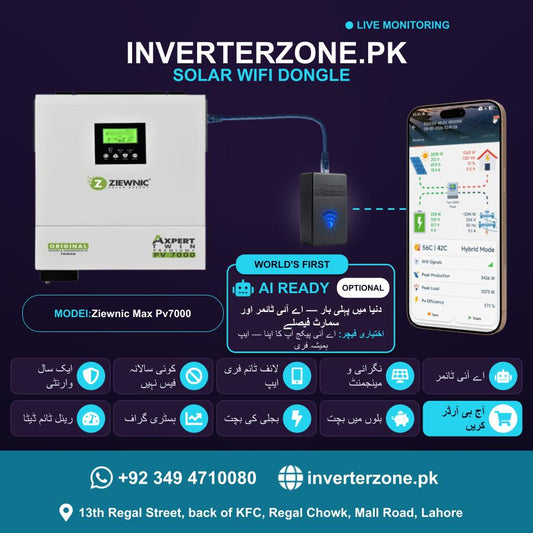 Ziewnic Max Pv7000 Solar WiFi Dongle - Real-Time Solar Monitoring