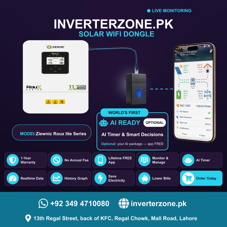Ziewnic Roux lite Series Solar WiFi Dongle - Real-Time Solar Monitoring