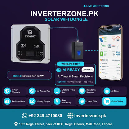 Ziewnic Z4 1.6 KW Solar WiFi Dongle - Real-Time Solar Monitoring