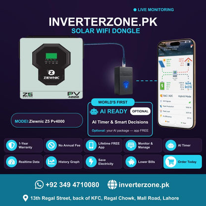 Ziewnic Z5 Pv4000 Solar WiFi Dongle - Real-Time Solar Monitoring