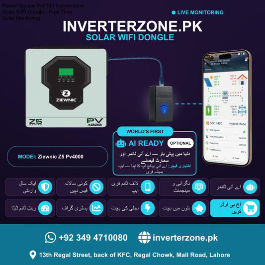 Ziewnic Z5 Pv4000 Solar WiFi Dongle - Real-Time Solar Monitoring