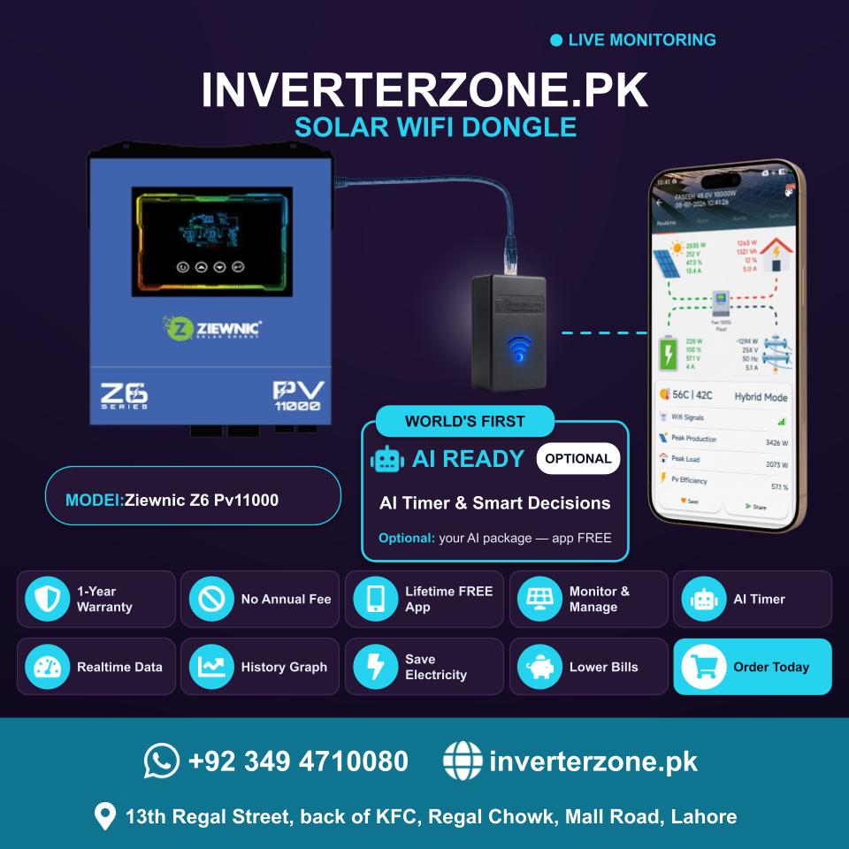 Ziewnic Z6 Pv11000 Solar WiFi Dongle - Real-Time Solar Monitoring