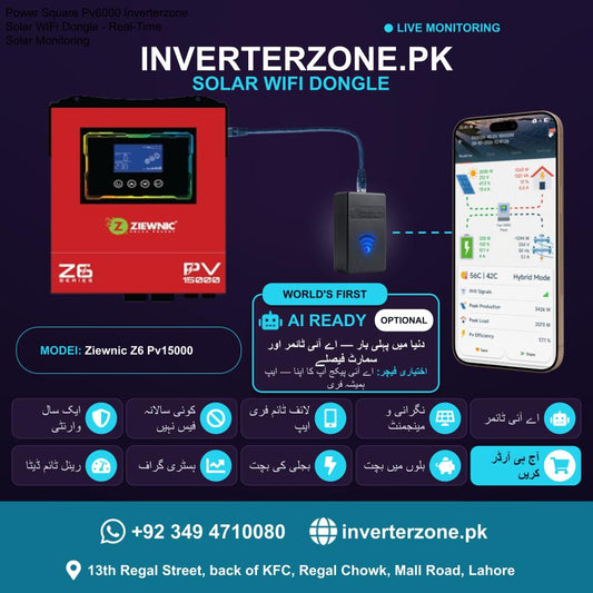 Ziewnic Z6 Pv15000 Solar WiFi Dongle - Real-Time Solar Monitoring