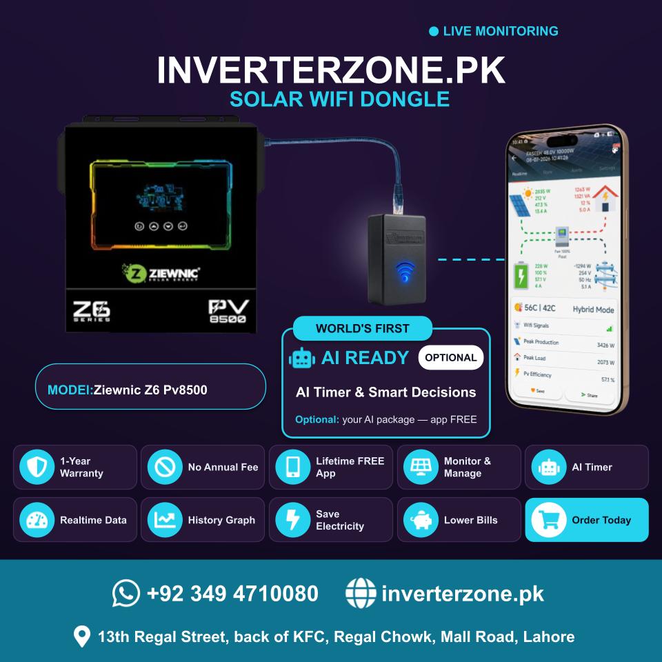 Ziewnic Z6 Pv8500 Solar WiFi Dongle - Real-Time Solar Monitoring