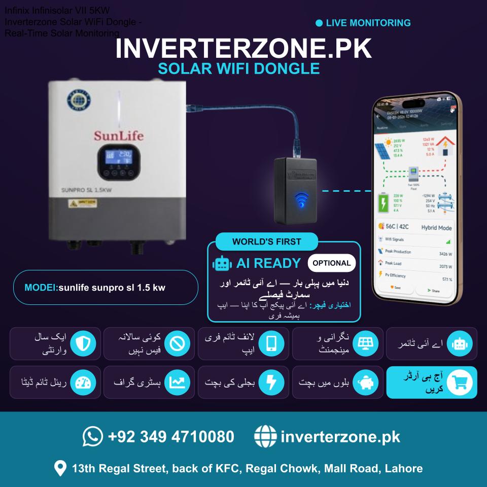 sunlife sunpro sl 1.5 kw Inverterzone Regular Solar WiFi Dongle - Real-Time Solar Monitoring